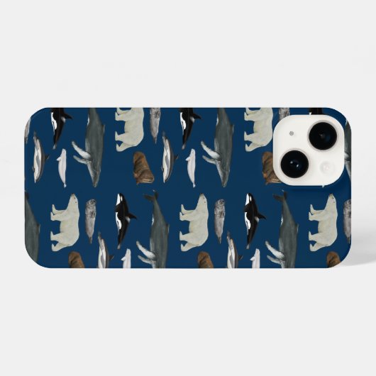 Marine Mammal Phone Case iPhoneケース (裏面横)