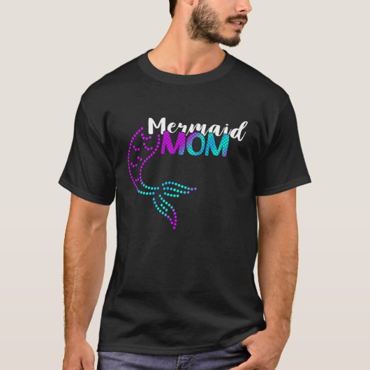 Marine Mermaid Love Mermaid Mom Tail Sea Creature  Tシャツ (正面)