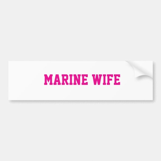 Marine Wife sticker バンパーステッカー (正面)
