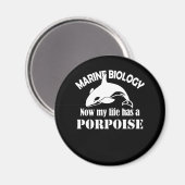 Maring Biology今の私の人生はポルポイズTシャツを持っている マグネット (正面/裏面)