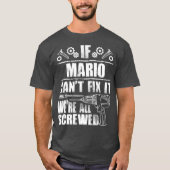 MARIOギフト名修正It誕生日おもしろいパパアイディア Tシャツ (正面)