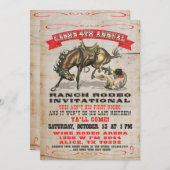Marionのカウボーイウェスタン誕生日パーティー 招待状 (正面/裏面)