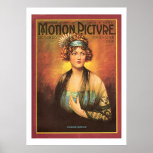 Marion Davies Vintage 1919 Movie Magazine Print ポスター