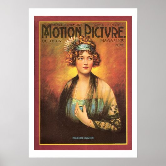 Marion Davies Vintage 1919 Movie Magazine Print ポスター (正面)