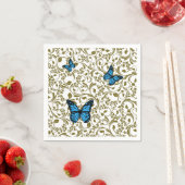 Mariposa azul en el jardín スタンダードカクテルナプキン (インサイチュ)