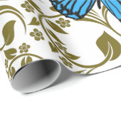 Mariposa azul en el jardín ラッピングペーパー (ロールコーナー)