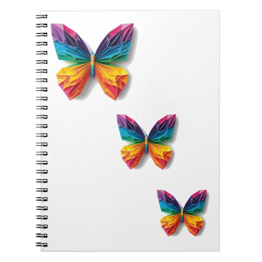 Mariposa de origami multicolor ノートブック (正面)