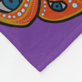 Mariposa Mística con Ojos フリースブランケット (角)