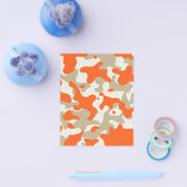 marisaL-迷彩柄013オレンジタンベージュカモフラージパター チラシ (シングル)