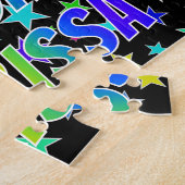 「MARISSA」名、おもしろい「ハッピーバースデー」 ジグソーパズル (側面)