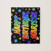 「MARISSA」名、おもしろい「ハッピーバースデー」 ジグソーパズル (縦)