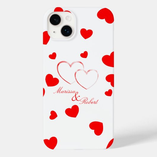 Marissa & Robert – かわいいハートと名前 –  Case-Mate iPhoneケース (裏面)