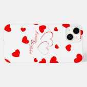 Marissa & Robert – かわいいハートと名前 –  Case-Mate iPhoneケース (裏面 (横))
