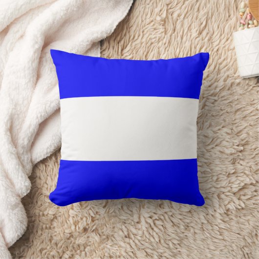 Maritime Flag J — Juliet クッション (ブランケット)