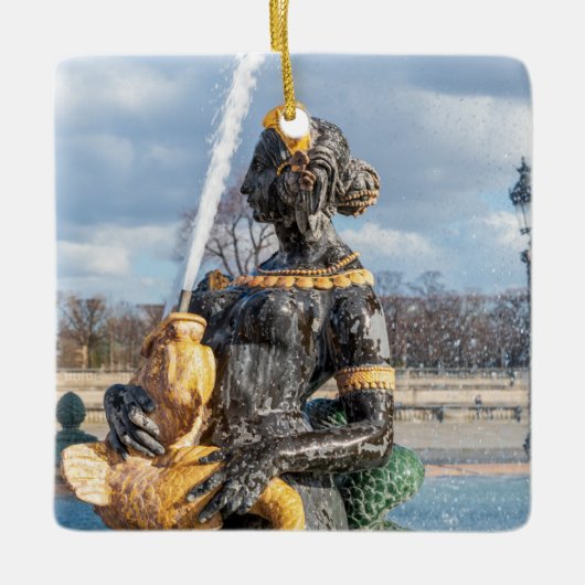 Maritime Fountain at place de la Concorde - Paris セラミックオーナメント (正面)
