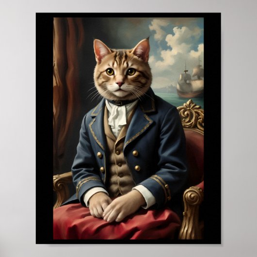 Maritime Meowステッカー ポスター (正面)