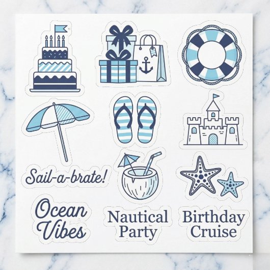 Maritime "Sail-a-brate" Sticker Pack シール