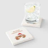 Maritime Santa Lobster ストーンコースター (横)