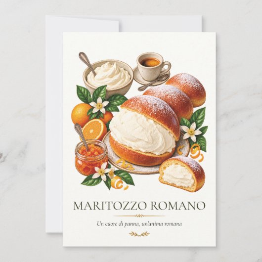 Maritozzo Romano – Vintage Italian Dessert 招待状 (正面)