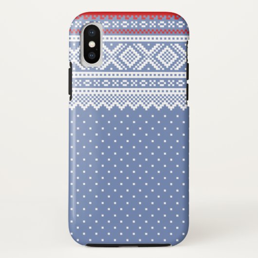 Mariusgenserのクリスマスのセーターパターン Case-Mate iPhoneケース (裏面)