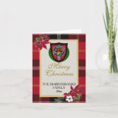 Marjoribanks Scottish Clan Tartan & Crest カード (正面)