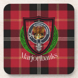 Marjoribanks Scottish Clan Tartan & Crest コースター