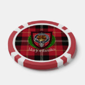 Marjoribanks Scottish Clan Tartan & Crest ポーカーチップ (シングル)