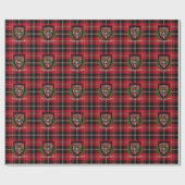 Marjoribanks Scottish Clan Tartan & Crest ラッピングペーパー (フラット)