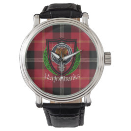 Marjoribanks Scottish Clan Tartan & Crest 腕時計