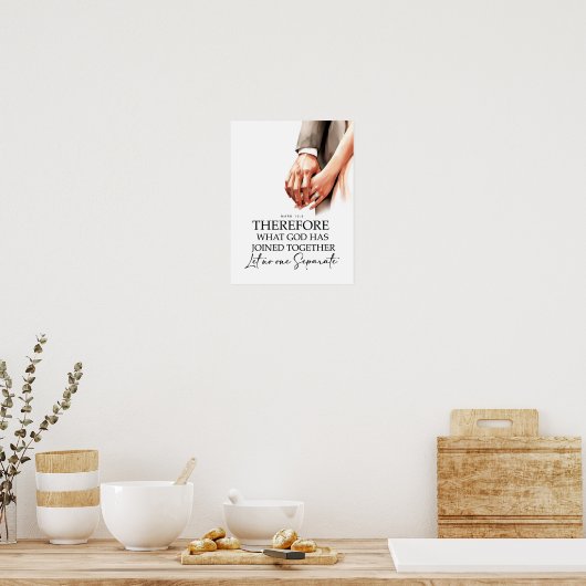 Mark 10:9 Joined togeather ポスター (キッチン)