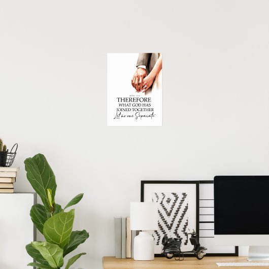 Mark 10:9 Joined togeather ポスター (ホームオフィス)
