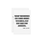 Mark 10:9 KJV聖書の聖なる書物、 経典挨拶 カード (正面/裏面インサイチュ)