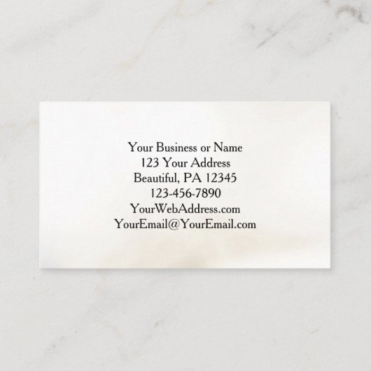 Mark 11:24祈りの言葉の頼お望みは何でも信じ, 名刺 (裏面)