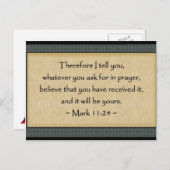 Mark 11:24：はがき ポストカード (正面/裏面)