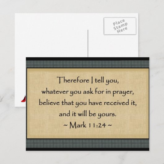 Mark 11:24：はがき ポストカード (正面/裏面)