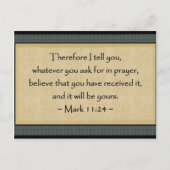 Mark 11:24：はがき ポストカード (正面)