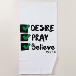 Mark 11:24 KJVバイブル聖なる書物、 経典ビーチタオル ビーチタオル