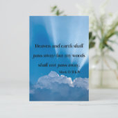 Mark 13:31 KJV聖書聖なる書物、 経典Pic Greeting カード (スタンド正面)