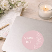 Mark 16:6 Easter Sticker – He Is Risen ラウンドシール