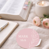 Mark 16:6 Easter Sticker – He Is Risen ラウンドシール