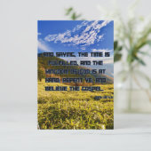 Mark 1:15 KJVバイブル聖なる書物、 経典Pic Greeting カード (スタンド正面)