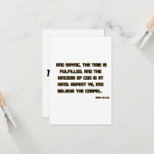 Mark 1:15 KJV聖書聖なる書物、 経典挨拶 カード (正面/裏面インサイチュ)