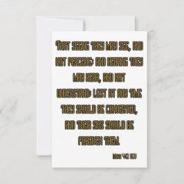 Mark 4:12 KJV聖書聖なる書物、 経典挨拶 カード