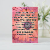 Mark 4:12 KJV聖書聖なる書物、 経典Pic Greeting カード (スタンド正面)