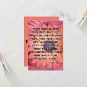 Mark 4:12 KJV聖書聖なる書物、 経典Pic Greeting カード (正面/裏面インサイチュ)