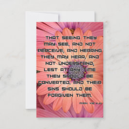 Mark 4:12 KJV聖書聖なる書物、 経典Pic Greeting カード