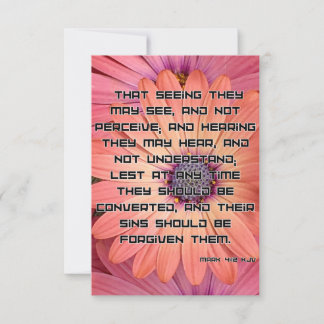 Mark 4:12 KJV聖書聖なる書物、 経典Pic Greeting カード