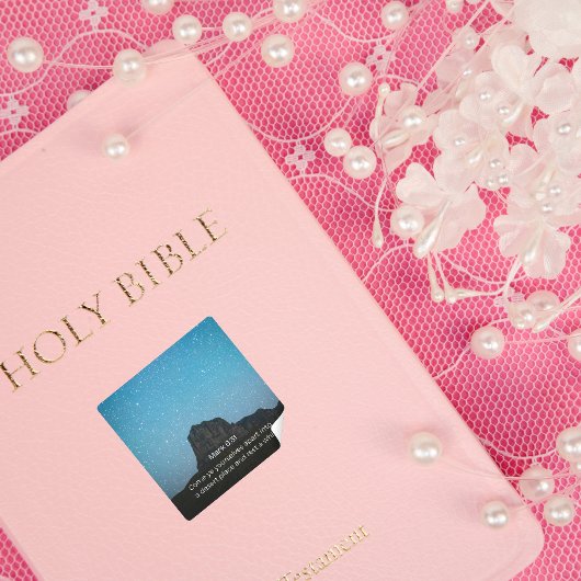 Mark 6:31 KJV Sticker Desert Faith Collection スクエアシール