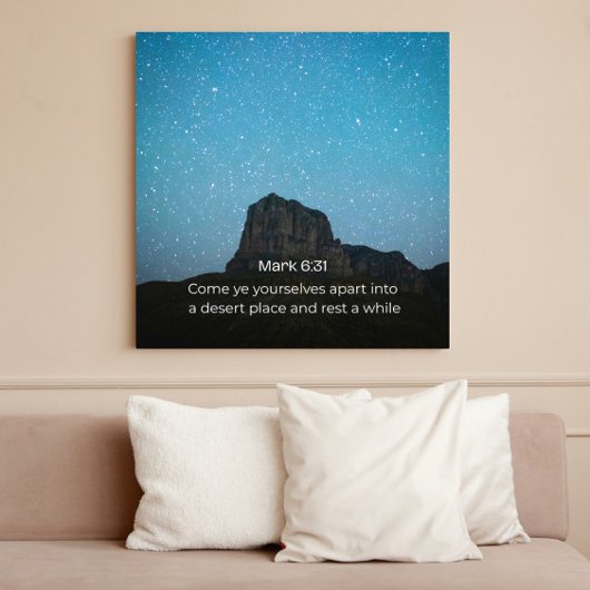 Mark 6:31 KJV Wall Art – Scripture Poster ポスター