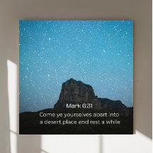 Mark 6:31 KJV Wall Art – Scripture Poster